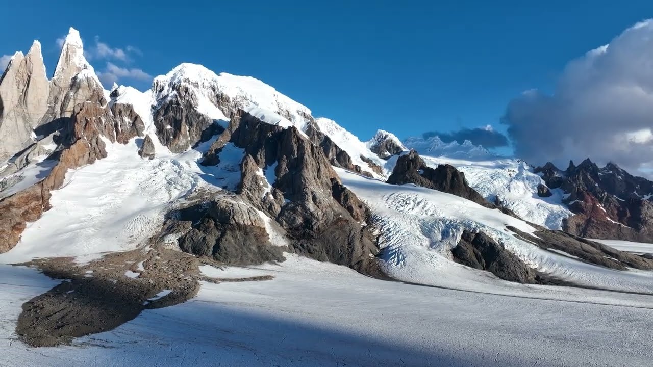Colossal glaciers and turquoise lakes in Patagonian Ice Fields.